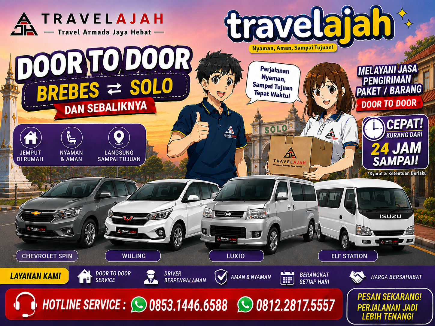 Travel dan Pengiriman Paket / Barang Jurusan Brebes Solo dan arah sebaliknya byn Travelajah