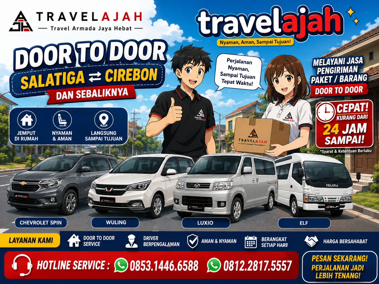 Travel & Pengiriman Paket / Barang Door to Door Jurusan Salatiga Cirebon dan sebaliknya by Travelajah