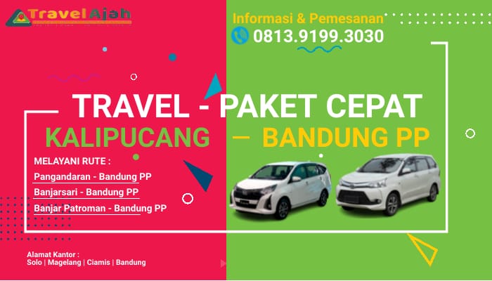 info dan pemesanan travel kalipucang bandung pp
