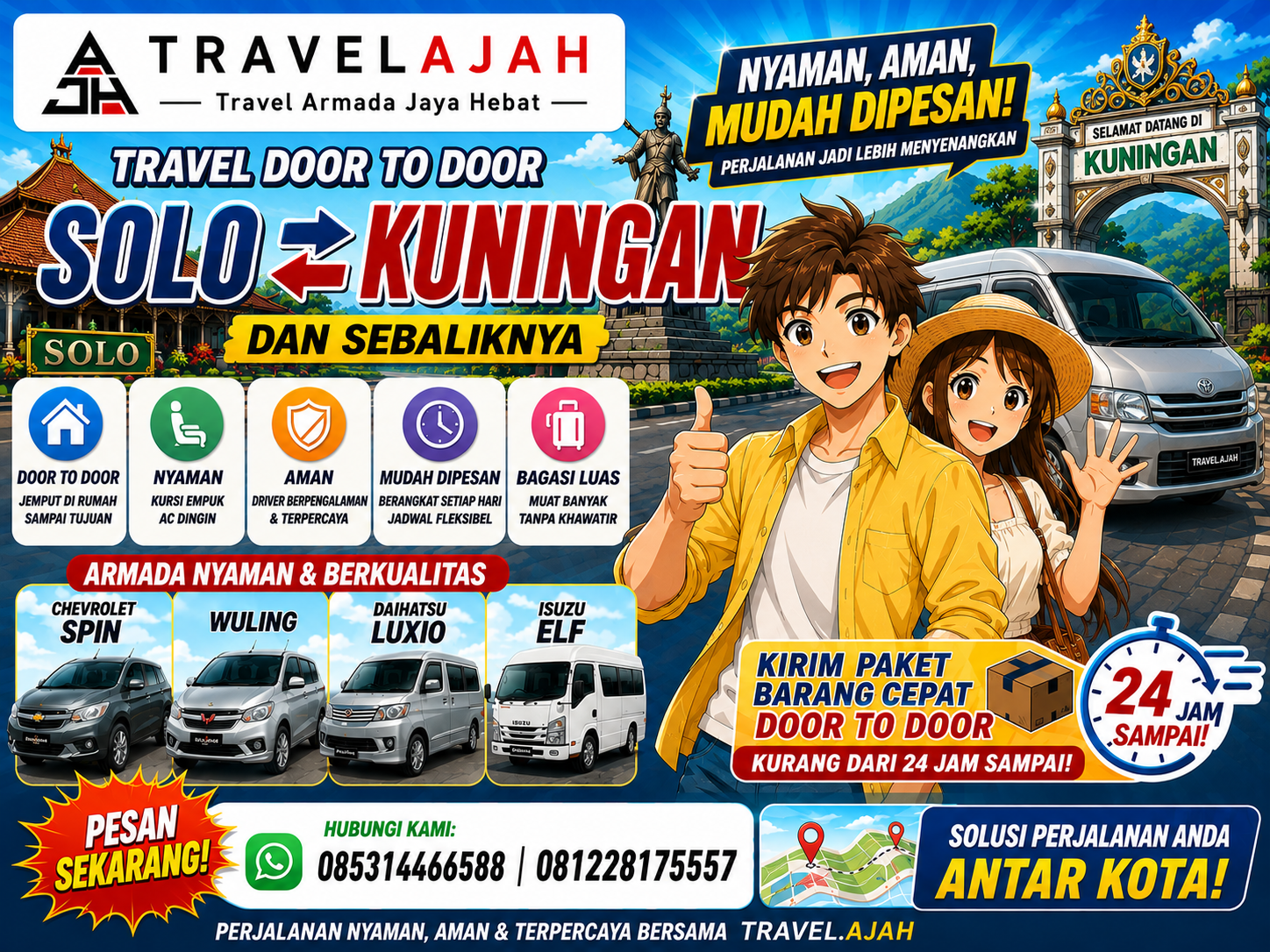 Travel dan jasa pengiriman paket / barang door to door jurusan Solo ke Kuningan dan sebaliknya by travelajah