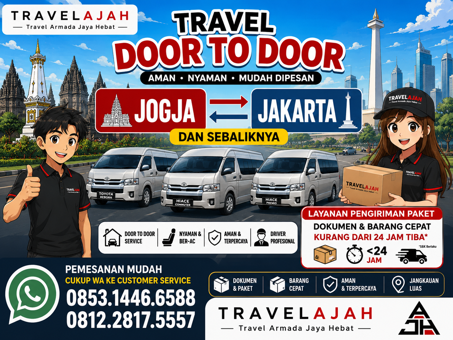Travel dan pengiriman paket / barang jurusan Jogja Jakarta dan sebaliknya by Travelajah