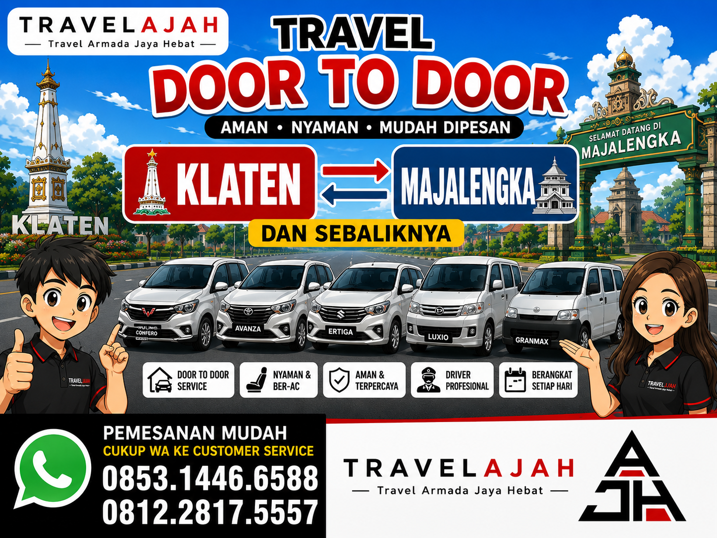 Travel dan pengiriman paket / barang jurusan Klaten Majaleng dan sebaliknya by Travelajah