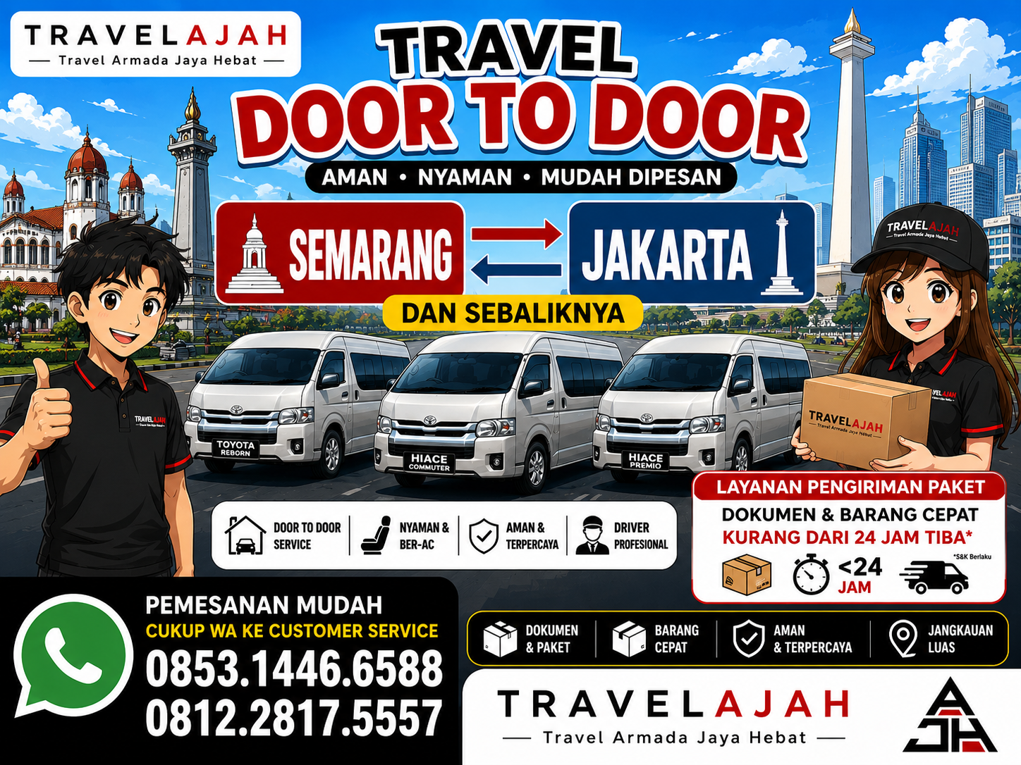 Travel dan pengiriman paket / barang jurusan Semarang Jakarta dan sebaliknya by Travelajah
