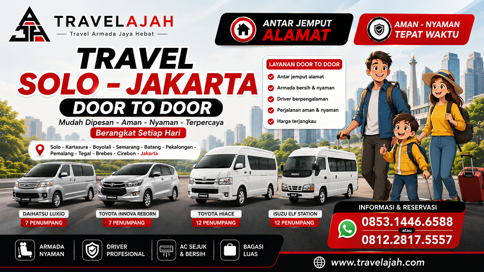 travel door to door jurusan solo jakarta by travel armada jaya hebat