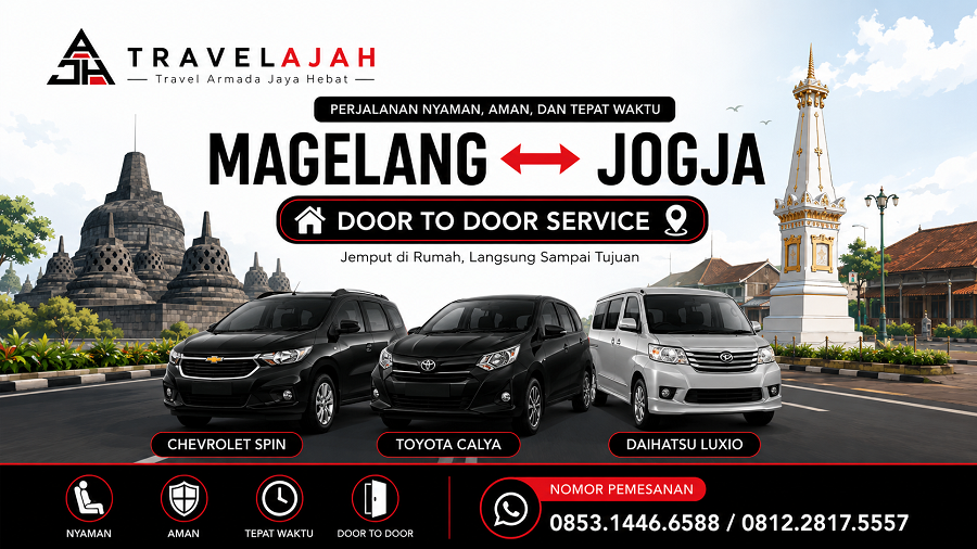 travel door to door jurusan magelang jogja pp by travelajah