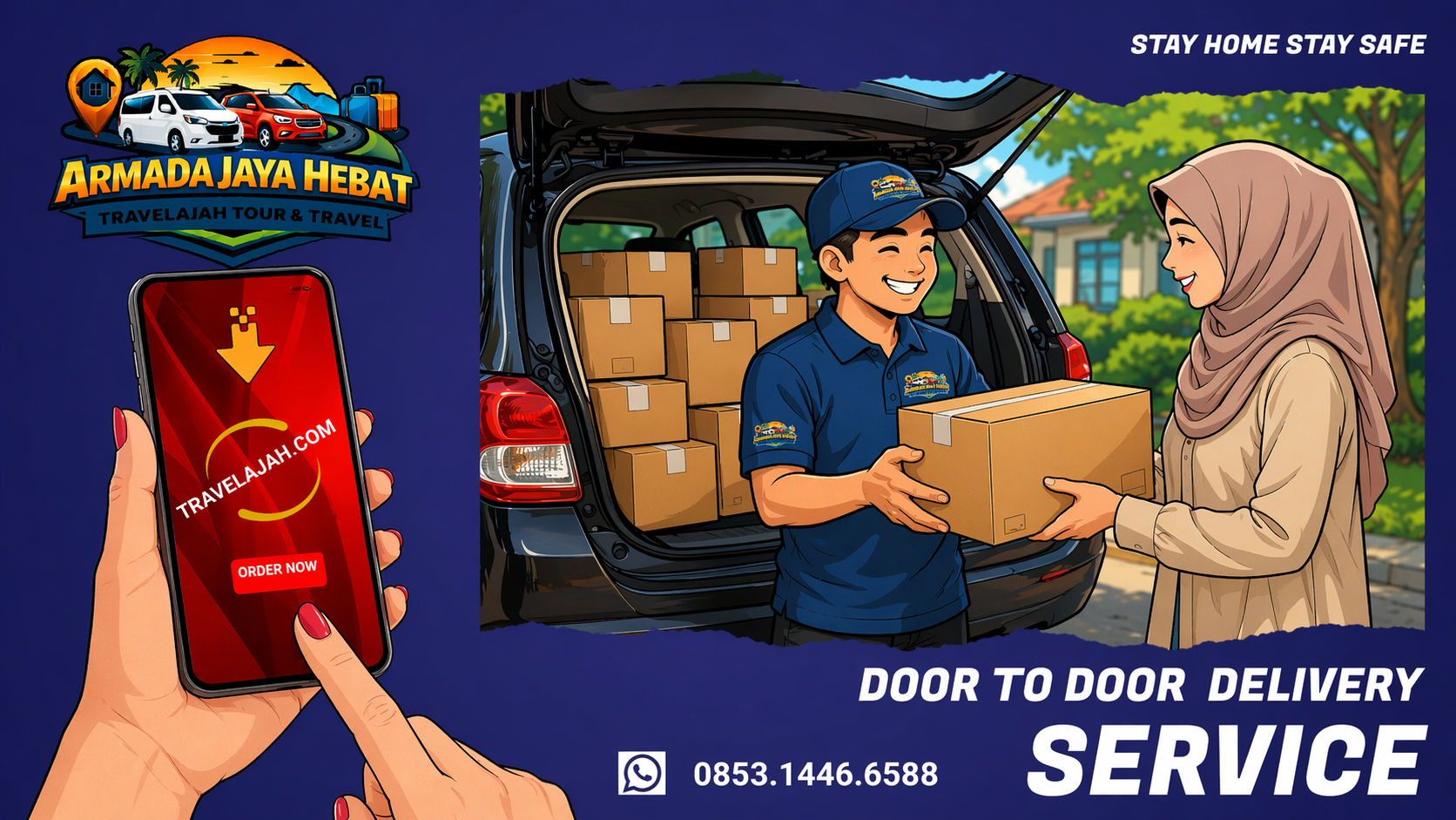 jasa pengiriman paket door to door by travel armada jaya hebat