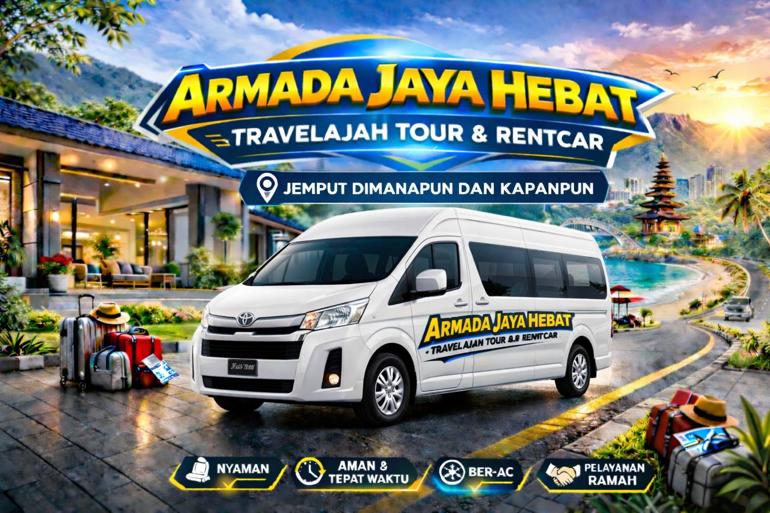 Sewa Mobil Hiace Premio di Jogja