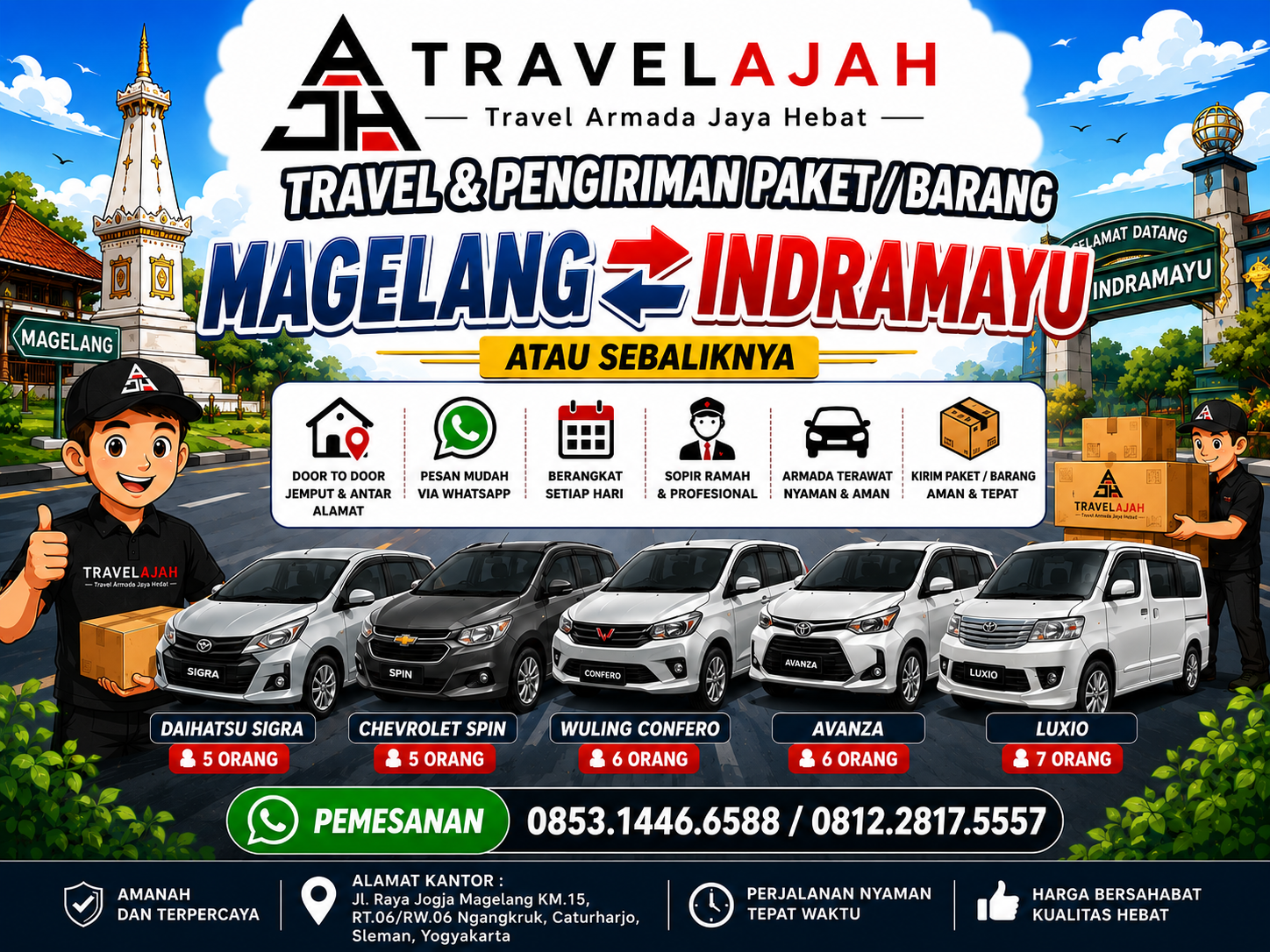 Travel dan pengiriman paket / barang door to door jurusan Magelang Indramayu dan sebaliknya by Travelajah