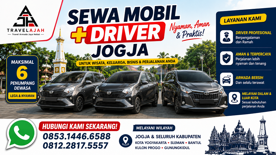 sewa mobil sigra / calya di jogja by travelajah