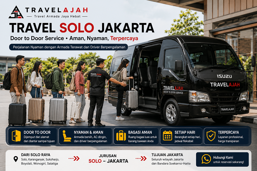 Penjemputan penumpang carter Solo ke Jakarta by Travelajah
