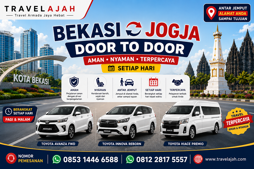 travel jurusan bekasi ke jogja by travel armada jaya hebat