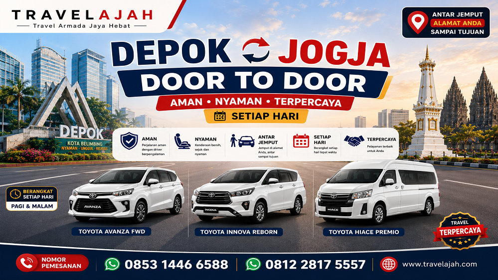 travel door to door jurusan Depok Jogja by Travel Armada Jaya Hebat