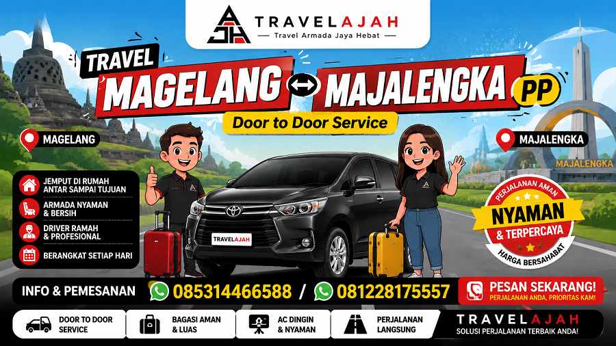 travel door to door jurusan magelang majalengka dan sebaliknya (PP) by travel armada jaya hebat