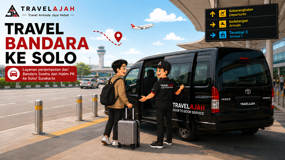 Penjemoutan penumpang travel door to door dari Bandara Soetta dan Halim PK oleh driver Travel Armada Jaya Hebat