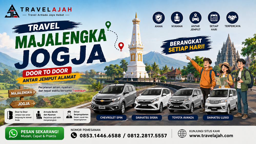 travel door to door jurusan Majalengka ke Jogja by Travel Armada Jaya Hebat