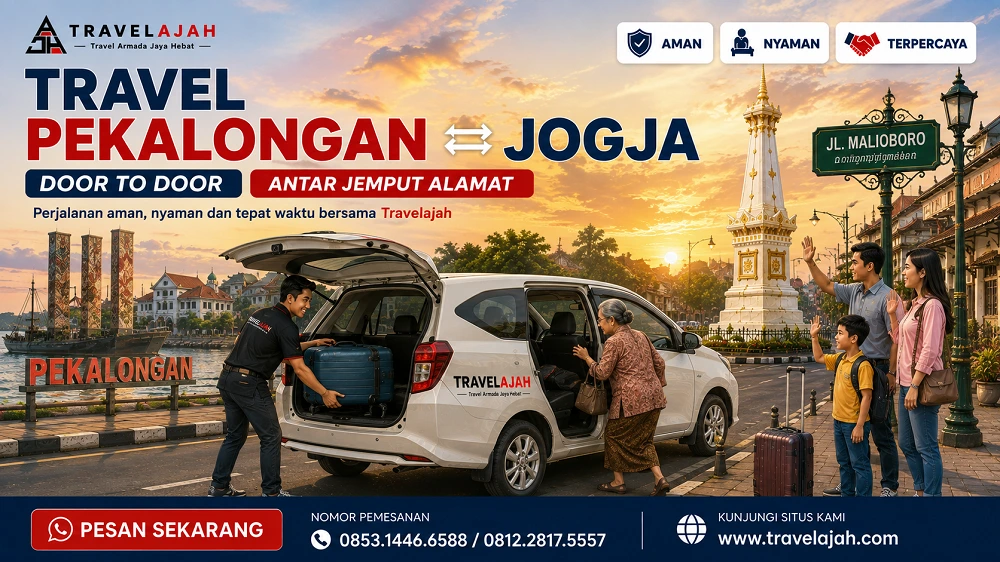 Travel dari Pekalongan ke Jogja dengan layanan door to door / antar jemput alamat dari Travel Armada Jaya Hebat